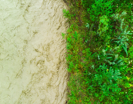 half water and ground after flood