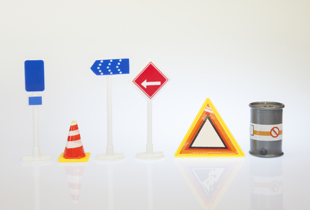 traffic signs for safety or cautionの写真素材