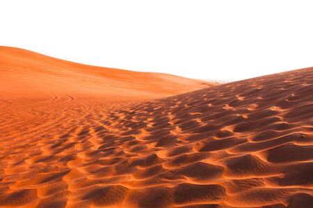 desert sand and dunes isolated on white background