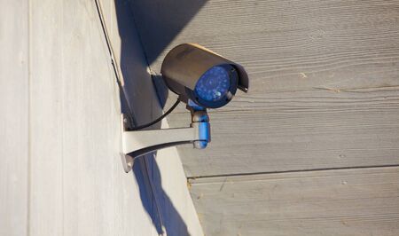 security or video surveilance camera on the old house