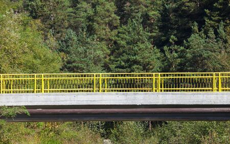 concrete bridge in the forestの写真素材