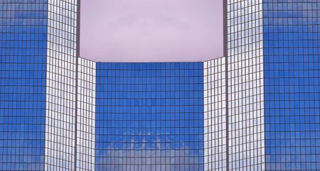 skyscraper made of glass and steel texture. modern buildingの写真素材