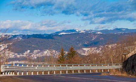 hills near Ceahlau mountain, Romaniaの写真素材