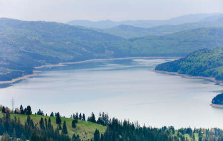 Lake Bicaz in Romania, summer landscapeの写真素材