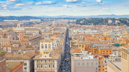 cityscape of Rome city, Italy. aerial viewの写真素材