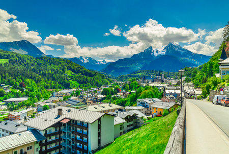 Berchtesgaden landscape in Germany, Bavaria. summer sceneの写真素材