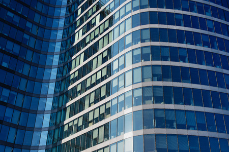 Modern building facade - modern blue abstract background
