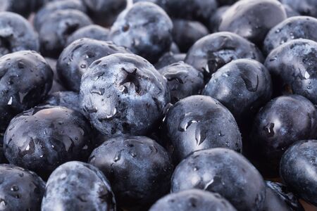 Raw fresh tasty bio blueberry close up backgroundの写真素材