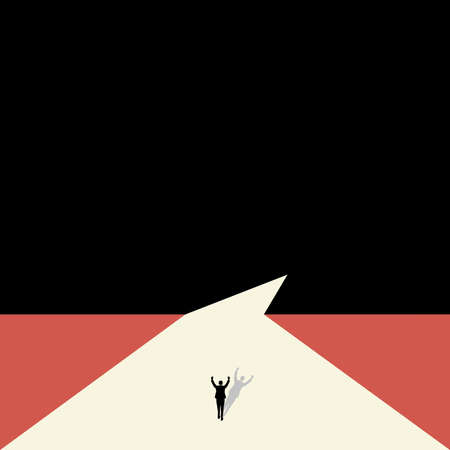 The way to solve the problem. Business concept and ideas of the winner.のイラスト素材