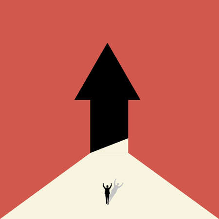 The way to solve the problem. Business concept and ideas of the winner. Vectorのイラスト素材