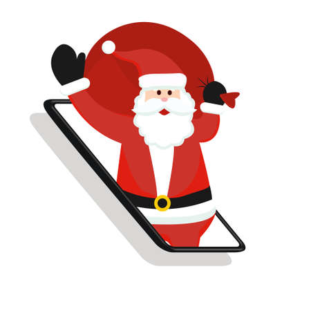 New years marketing in social networks, reaching potential customers. Christmas shopping. Lvector graphicsのイラスト素材