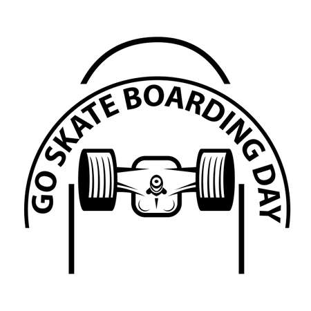 International Skateboarding Day. Icon isolated on white background. Vector graphics.のイラスト素材