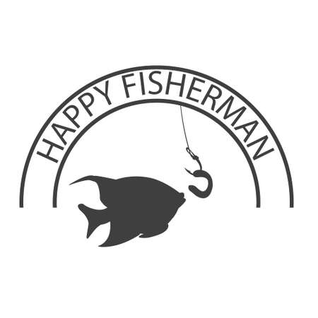 Fisherman s Day. Holiday. Icon Dedicated to all fishing professionals or amateurs. Vectorのイラスト素材