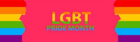 LGBT Pride Concept Panorama Summer Event 2021. gay parade. Modern vector illustrationのイラスト素材