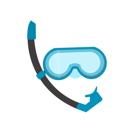 Underwater mask isolated on white background. Vector illustrationのイラスト素材