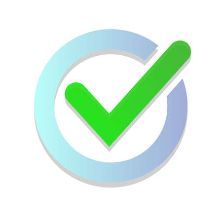 Checkbox or tick icon. Modern check mark designのイラスト素材