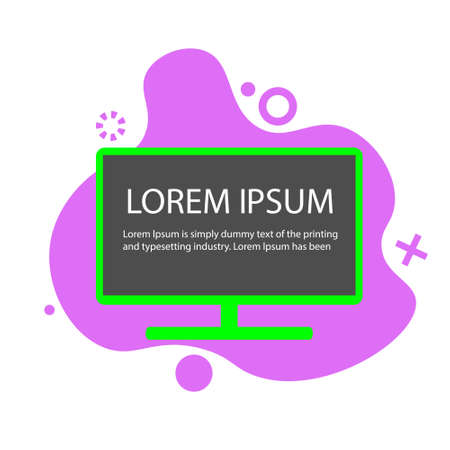 TV set . Plasma TV with screen for textのイラスト素材