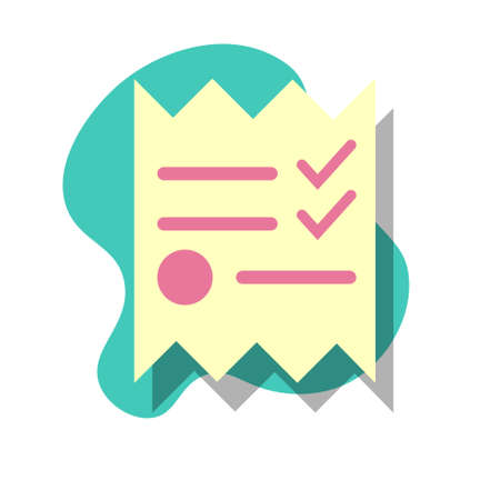 Abstract sales receipt, badge, invoice. flat design.のイラスト素材
