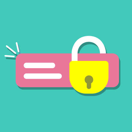 Secure access with a password in the form of a web notification on the Internet, authorization technologiesのイラスト素材