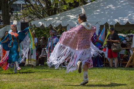 Traditional Pow Wow dance festival. Open free dancing, drumming and performances event  - culture...