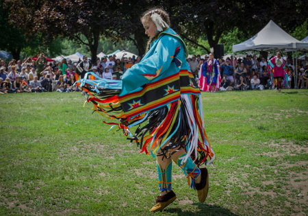 traditional pow wow dance festival. open free dancing, drumming and performances event - culture...