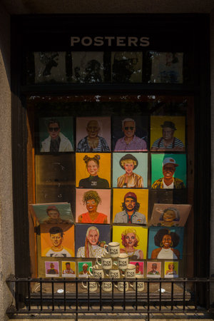 People in front of a post shop in Vancouver, Canada