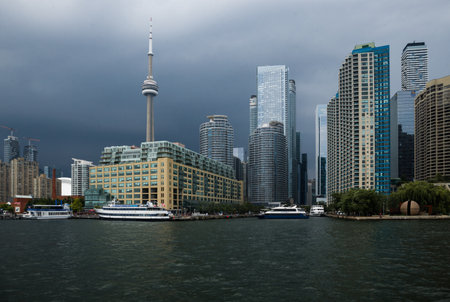 Toronto Skyline on a cloudy day.の写真素材