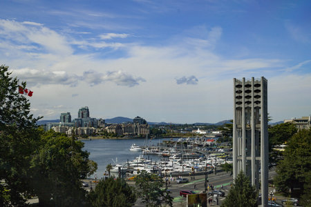 Legislative Building of BC and Inner Harbour, Victoria, Vancouver Island, Canada