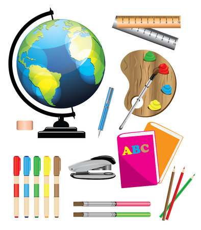 School equipmentのイラスト素材