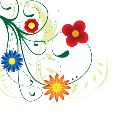 Abstract floral background. Vector.のイラスト素材