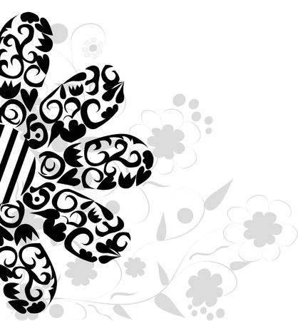 Abstract floral background. Vector.のイラスト素材