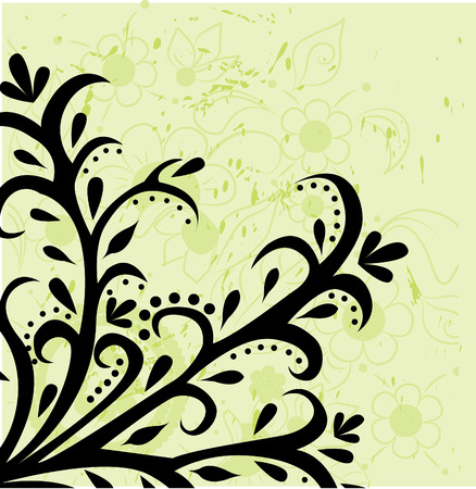 Abstract floral background. Vector.のイラスト素材