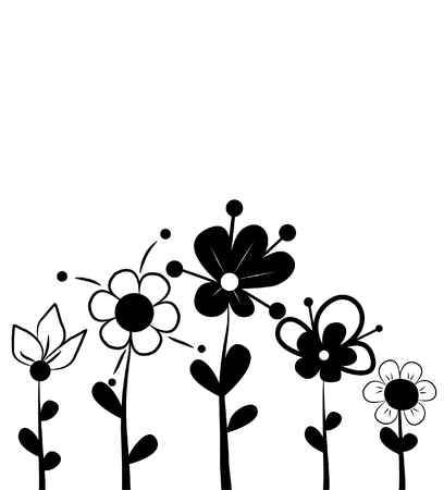 Abstract floral backgroundのイラスト素材
