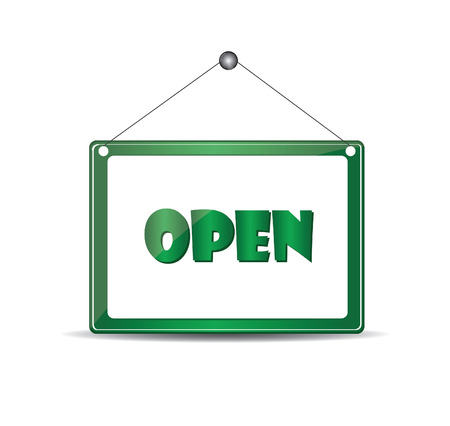 Open signboardのイラスト素材