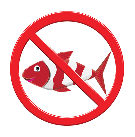 No Fishing Signのイラスト素材