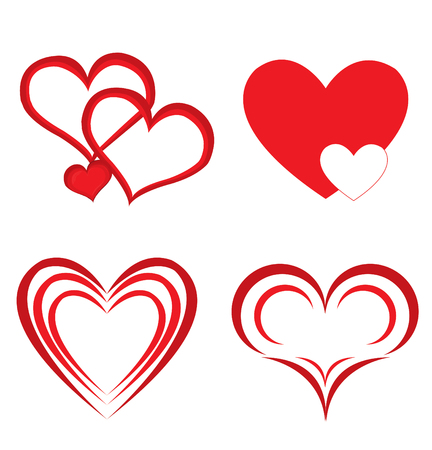 Valentine heart illustrationのイラスト素材