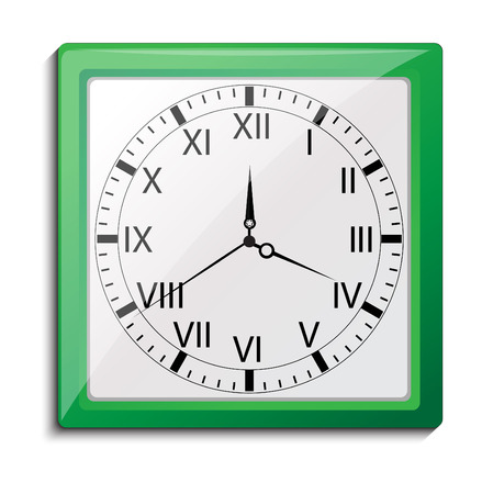 Green clockのイラスト素材