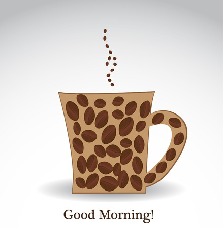 coffee cup good morningのイラスト素材