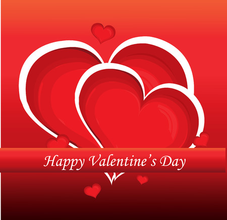 red valentine day heart background. Vector illustration.のイラスト素材