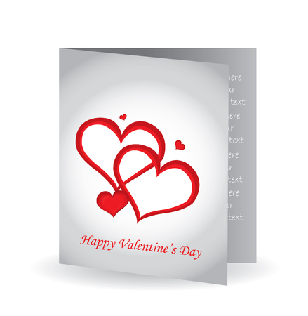 Valentine`s Day gift cardのイラスト素材