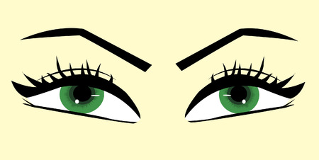 green vector eyesのイラスト素材