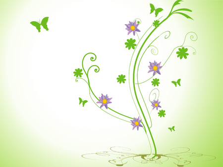 abstract floral background with place for your textのイラスト素材