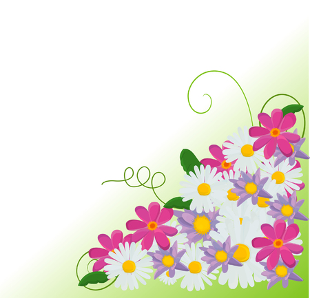 Abstract floral background with place for your textのイラスト素材