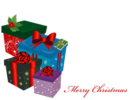 Christmas gift boxesのイラスト素材