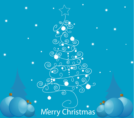 Vector background on the Christmas themeのイラスト素材