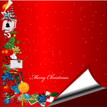 Red Christmas background with giftのイラスト素材