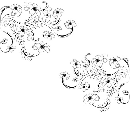 floral elementのイラスト素材