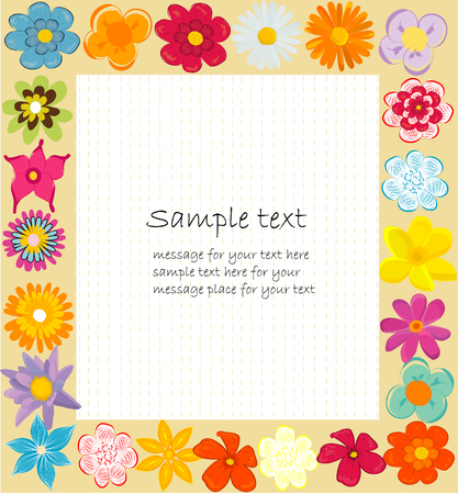Vector flowers frameのイラスト素材