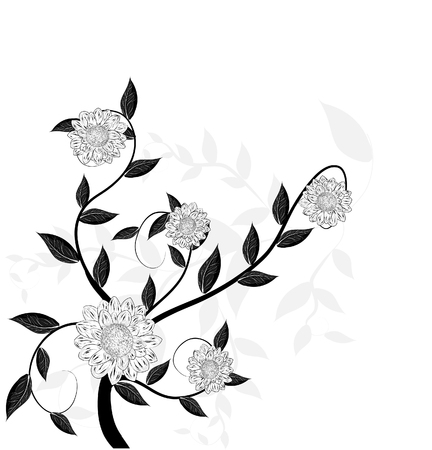 Abstract floral background, element for design, vector waveのイラスト素材