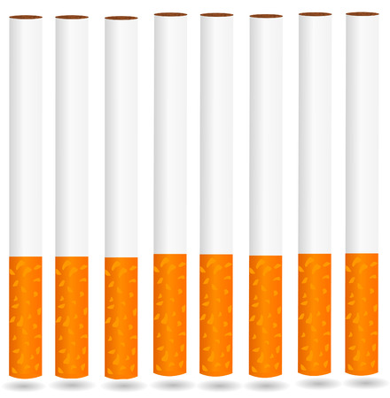 eps8 vector isolated cigarette - detailed realistic illustrationのイラスト素材